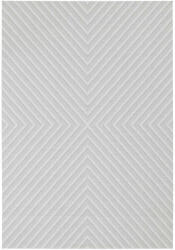 ACORES Grey, kültéri UV álló, világosszürke geometriai mintás szőnyeg, 160 x 230 cm