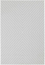  ACORES II Grey, kültéri UV álló, világosszürke geometriai mintás szőnyeg, 160 x 230 cm