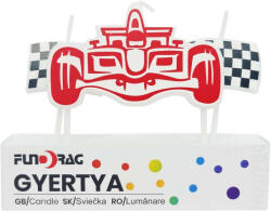 Torta gyertya, születésnapi gyertya - Forma 1 autó versenyző és zászló