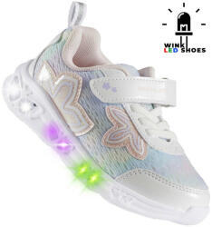Wink Virágos LED fényű kislány cipő (Méret 35)