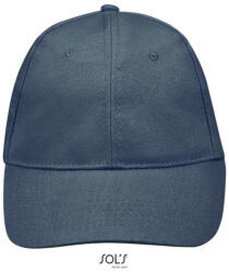 SOL'S Uniszex vastag 6 paneles pamut baseball sapka, SOL'S SO88100, Denim-U (so88100de-u)