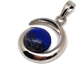 R. M. ékszer Spirál medál fém Lapis lazuli 2cm (020933)