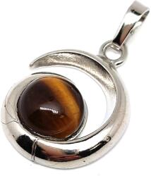 R. M. ékszer Spirál medál fém Tigrisszem 2cm (020823)