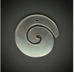 R. M. ékszer Átfúrt medál Füstkvarc spirál 45mm (021195)