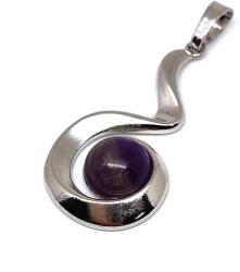 R. M. ékszer Spirál medál fém Ametiszt 2x3, 5cm (020902)