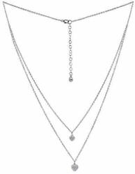  Silvego Dupla ezüst szív nyaklánc medállal Brilliance Zirconia kővel MSS165N