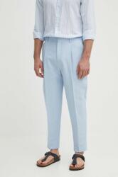 Calvin Klein nadrág vászonkeverékből chino, K10K112879 - kék L