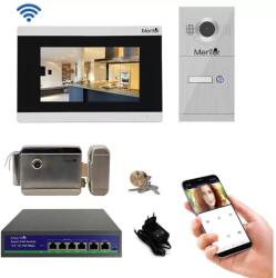 Mentor Kit Interfon Video 1 familie wireless WiFi IP65 1.3MP 7 inch Color 3in1 POE RJ45 Mentor SYKT028 (MMDSYKT028)