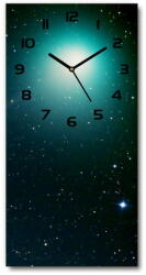 Wallmuralia. hu Négyszögletes fali üvegóra Galaktika fekete 30x60 cm