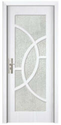Novo Doors Usa Interior din MDF Novo Doors ND309, Cadru din Lemn Masiv, Geam Sablat, KIT COMPLET, Toc , Manere si balamale incluse (ND309) - novodoors