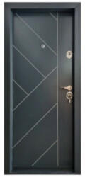 NOVO DOORS Usa metalica de exterior cu izolatie si vizor Novo Doors NDC04 , deschidere stanga dreapta, 1 yala, dimensiuni multiple, tabla 1.2 mm, balamale si clanta incluse, toc de 7 centimetri, pentru case (NDC