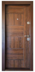 NOVO DOORS Usa metalica de apartament cu izolatie si vizor Novo Doors First Class NDFC06, Deschidere Stanga Dreapta, Dimensiune 200X88 cm, Tabla 1.2 mm, Kit complet, Maron (NDFC06)