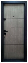 NOVO DOORS Usa metalica de apartament cu izolatie si vizor Novo Doors First Class NDS01, Deschidere Stanga Dreapta, Dimensiune 200X88 cm, Tabla 1.2 mm, Kit complet, Gri deschis (NDS01)