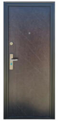NOVO DOORS Usa metalica de exterior cu izolatie si vizor Novo Doors ND7003 , 2 yale, tabla 0, 7 mm, balamale si clanta incluse, toc de 7 centimetri, pentru casa si apartament, Gri antracit granit (ND7003)