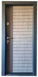 NOVO DOORS Usa metalica de apartament cu izolatie si vizor Novo Doors First Class NDFC19, Deschidere Stanga Dreapta, Dimensiune 200X88 cm, Tabla 1.2 mm, Kit complet, Gri antracit cu gri deschis (NDFC19)