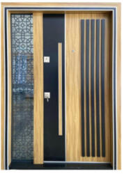 NOVO DOORS Usa metalica dubla de exterior cu izolatie si vizor Novo Doors NDS1000, Din compozit, 2 yale, Kit complet, Pentru case (NDS1000)