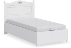 Cilek Pat 100x200 cm cu spatiu depozitare pentru copii Colectia Rustic White (20.72.1705.01)