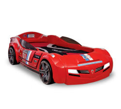 Cilek Pat masina Formula 1 Biturbo Red pentru copii, Faruri LED si Design Premium (20.02.1334.00)