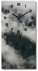 Wallmuralia. hu Függőleges üvegóra Cloud az erdő fekete 30x60 cm