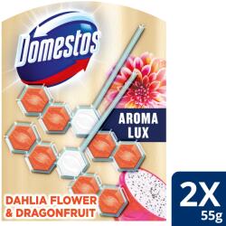 Domestos Aroma Lux Dahlia Flower & Dragonfruit WC frissítő blokk 2x55 g