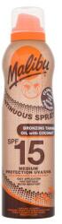 Malibu Continuous Spray Bronzing Oil Coconut SPF15 pentru corp 175 ml unisex