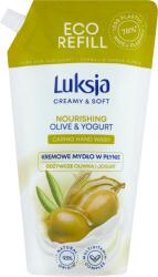 Luksja Creamy & Soft folyékony szappan utántöltő tápláló olívával és joghurttal 900 ml