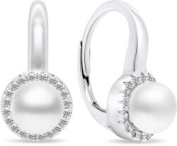 Brilio Silver Elegant cercei din argint cu perle si zirconi EA419W