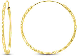 Brilio Silver Cercei rotunzi slefuiți și placați cu aur EA01Y. 4 cm