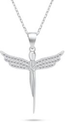 Brilio Silver Colier fermecător din argint Înger cu zirconi NCL132W