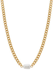 Troli Colier elegant placat cu aur cu perlă de apă dulce VAAXP539