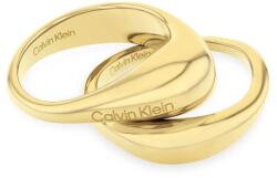 Calvin Klein Set elegant de inele placate cu aur Elongated Drops 35000448 56 mm
