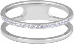 Troli Inel dublu minimalist din oțel Silver 60 mm