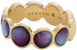 Skagen Inel placat cu aur din oțel Sea Glass SKJ1690710 52 mm