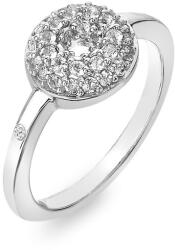 Hot Diamonds Inel strălucitor din argint sterling cu diamant și topaz Forever DR245 52 mm