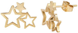 Troli Cercei din oțel aurit cu trei stele