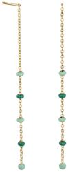 Rosefield Cercei fashion lungi placați cu aur Emerald JEETG-J722