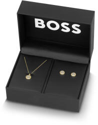 HUGO BOSS Set de bijuterii de lux placate cu aur Medallion 1570149 (colier, cercei)