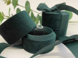 JK Box Cutie cadou smarald pentru inel cu panglică LTR-3/P/A19
