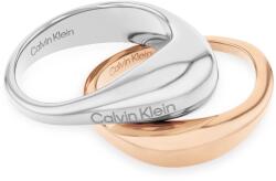 Calvin Klein Set elegant de inele bicolore Elongated Drops 35000449 54 mm