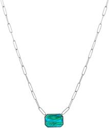 Preciosa Colier din oțel cu piatră de cristal cehă Preciosa presată manual Ocean Emerald 7444 66