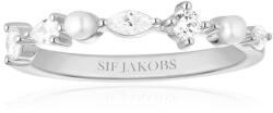 Sif Jakobs Inel din argint cu zirconiu cubic și perle Adria SJ-R12260-PCZ 56 mm