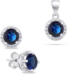 Brilio Silver Set de bijuterii strălucitoare din argint cu zircon SET230WB (cercei, pandantiv)