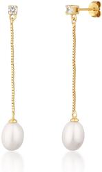 JVD Cercei eleganți placați cu aur cu perle SVLE0559SD2GP00
