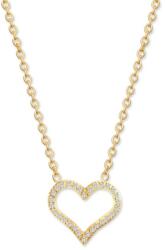 CRYSTalp Romanticcolier placat cu aur cu cristale Sparkling Heart 30449. EG