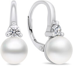 Brilio Silver Cercei unici din argint cu perle și zirconii EA364W