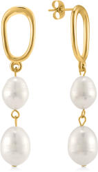 Troli Cercei minunați placați cu aur cu perle VAAJDE201462G