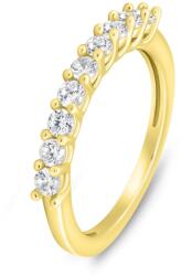 Brilio Silver Inel decent placat cu aur cu zirconi clari RI063Ya 54 mm