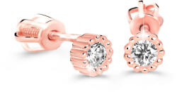 Cutie Diamonds CerceiMinimalisti din aur roz cu diamante DZ60236-30-00-X-4