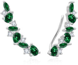 Beneto Cercei fermecători placați cu aur cu pietre de zircon verde AGUP3299GR