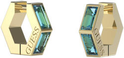 Guess Cercei atemporali placați cu aur cu zircon albastru Huggie Me JUBE03133JWYGAQT/U